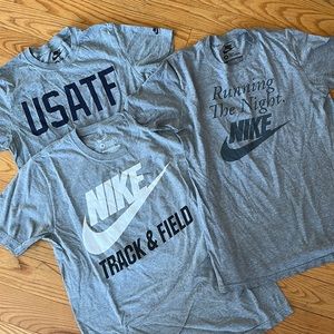 Nike Track shirts.